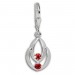 Silberdream SilberDream Ohrhänger Glamour Zirkonia Rot Ohrring 925 Silber SDO522R