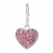 Silberdream SilberDream Ohrhänger Glitzer Herz Zirkonia Rosa 925 Silber SDO8600A