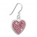 Silberdream SilberDream Ohrhänger Glitzer Herz Zirkonia Rosa 925 Silber SDO8600A
