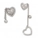 Silberdream SilberDream Ohrhänger Herz Zirkonia 925 Silber Damen Doppelohrring GSO430W