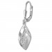 Silberdream SilberDream Ohrhänger Leaf Zirkonia Weiß 925 Silber Damen Ohrring SDO4441W