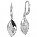 Silberdream SilberDream Ohrhänger Leaf Zirkonia weiß 925 Silber Damen Ohrring SDO4441W