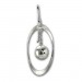 Silberdream SilberDream Ohrhänger Oval Mit Kugel 925 Sterling Silber Damen Ohrringe SDO6710J