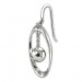 Silberdream SilberDream Ohrhänger Oval Mit Kugel 925 Sterling Silber Damen Ohrringe SDO6710J