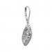 Silberdream SilberDream Ohrhänger Oval Zirkonia Weiß 925 Silber Damen Ohrring SDO4318W