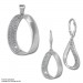 Silberdream SilberDream Ohrhänger Oval Zirkonia Weiß 925 Silber Damen Ohrring SDO371W