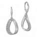 Silberdream SilberDream Ohrhänger Oval Zirkonia weiß 925 Silber Damen Ohrring SDO371W