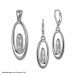 Silberdream SilberDream Ohrhänger Oval Zirkonia Weiß 925 Silber Ohrring SDO4288W