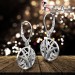Silberdream SilberDream Ohrhänger Scheibe Zirkonia Weiß 925 Silber Damen Ohrring SDO4316W