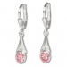 Silberdream SilberDream Ohrhänger Stein rosa Ohrring 925 Silber SDO514A