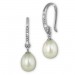 Silberdream SilberDream Ohrhänger Süßwasser Perle weiß mit Zirkonias 925 Silber SDO1758W