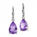 Silberdream SilberDream Ohrhänger Träne lila Ohrring 925 Silber SDO520V