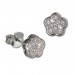 Silberdream SilberDream Ohrring Blume weiß 925er Silber Ohrstecker GSO2905J
