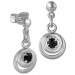 Silberdream SilberDream Ohrring Doppelring Zirkonia schwarz 925 Ohrhänger SDO580S