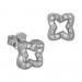 Silberdream SilberDream Ohrring Kleeblatt weiß 925er Silber Ohrstecker GSO2902J