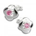 Silberdream SilberDream Ohrring Kleeblatt Zirkonia rosa 925er Ohrstecker SDO544A