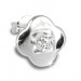 Silberdream SilberDream Ohrring Kleeblatt Zirkonia Weiß 925er Ohrstecker SDO544W