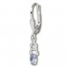 Silberdream SilberDream Ohrring Kleine Blume Zirkonia Blau 925 Ohrhänger SDO535H