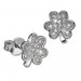Silberdream SilberDream Ohrring Shamrock weiß 925er Silber Ohrstecker GSO2901J