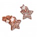 Silberdream SilberDream Ohrring Sterne rose vergoldet 925er Silber Ohrstecker GSO2904E