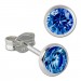 Silberdream SilberDream Ohrring Zirkonia blau 5mm 925 Silber Ohrstecker SDO5535B
