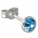 Silberdream SilberDream Ohrring Zirkonia Hellblau 4mm 925 Silber Ohrstecker SDO5534H