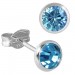 Silberdream SilberDream Ohrring Zirkonia hellblau 5mm 925 Silber Ohrstecker SDO5535H