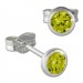 Silberdream SilberDream Ohrring Zirkonia moosgrün 4mm 925 Silber Ohrstecker SDO5534G
