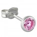 Silberdream SilberDream Ohrring Zirkonia Rosa 4mm 925 Silber Ohrstecker SDO5534A