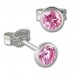 Silberdream SilberDream Ohrring Zirkonia rosa 4mm 925 Silber Ohrstecker SDO5534A
