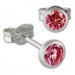 Silberdream SilberDream Ohrring Zirkonia rubinrot 4mm 925 Silber Ohrstecker SDO5534P