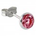 Silberdream SilberDream Ohrring Zirkonia Rubinrot 5mm 925 Silber Ohrstecker SDO5535P