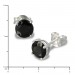 Silberdream SilberDream Ohrring Zirkonia Schwarz 6mm Rund Silber Ohrstecker SDO716S