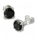 Silberdream SilberDream Ohrring Zirkonia schwarz 6mm rund Silber Ohrstecker SDO716S