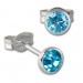 Silberdream SilberDream Ohrring Zirkonia türkis 4mm 925 Silber Ohrstecker SDO5534T