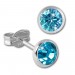 Silberdream SilberDream Ohrring Zirkonia türkis 5mm 925 Silber Ohrstecker SDO5535T