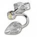 Silberdream SilberDream Ohrringe Blatt Zirkonia Kristall 925 Silber SDO531F