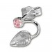 Silberdream SilberDream Ohrringe Blatt Zirkonia Rosa 925 Silber SDO531P