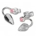 Silberdream SilberDream Ohrringe Blatt Zirkonia rosa 925 Silber SDO531P