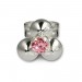 Silberdream SilberDream Ohrringe Blümchen Rosa 925 Silber Ohrstecker SDO530P