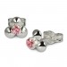 Silberdream SilberDream Ohrringe Blümchen rosa 925 Silber Ohrstecker SDO530P
