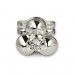 Silberdream SilberDream Ohrringe Blümchen Weiß 925 Silber Ohrstecker SDO530W