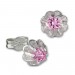 Silberdream SilberDream Ohrringe Blümchen Zirkonia rosa 925er Ohrstecker SDO5903A