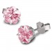 Silberdream SilberDream Ohrringe Blume 6mm Zirkonia rosa Silber Ohrstecker SDO736A