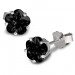 Silberdream SilberDream Ohrringe Blume 6mm Zirkonia schwarz Silber Ohrstecker SDO736S
