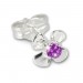 Silberdream SilberDream Ohrringe Blume Lila 925 Silber Ohrstecker SDO508V