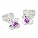 Silberdream SilberDream Ohrringe Blume lila 925 Silber Ohrstecker SDO508V