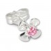 Silberdream SilberDream Ohrringe Blume Rosa 925 Silber Ohrstecker SDO508P