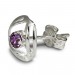Silberdream SilberDream Ohrringe Design Zirkonia Lila 925 Silber SDO528V