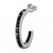 Silberdream SilberDream Ohrringe Glitzer Creole Schwarz Zirkonia 925 Silber SDO8701S